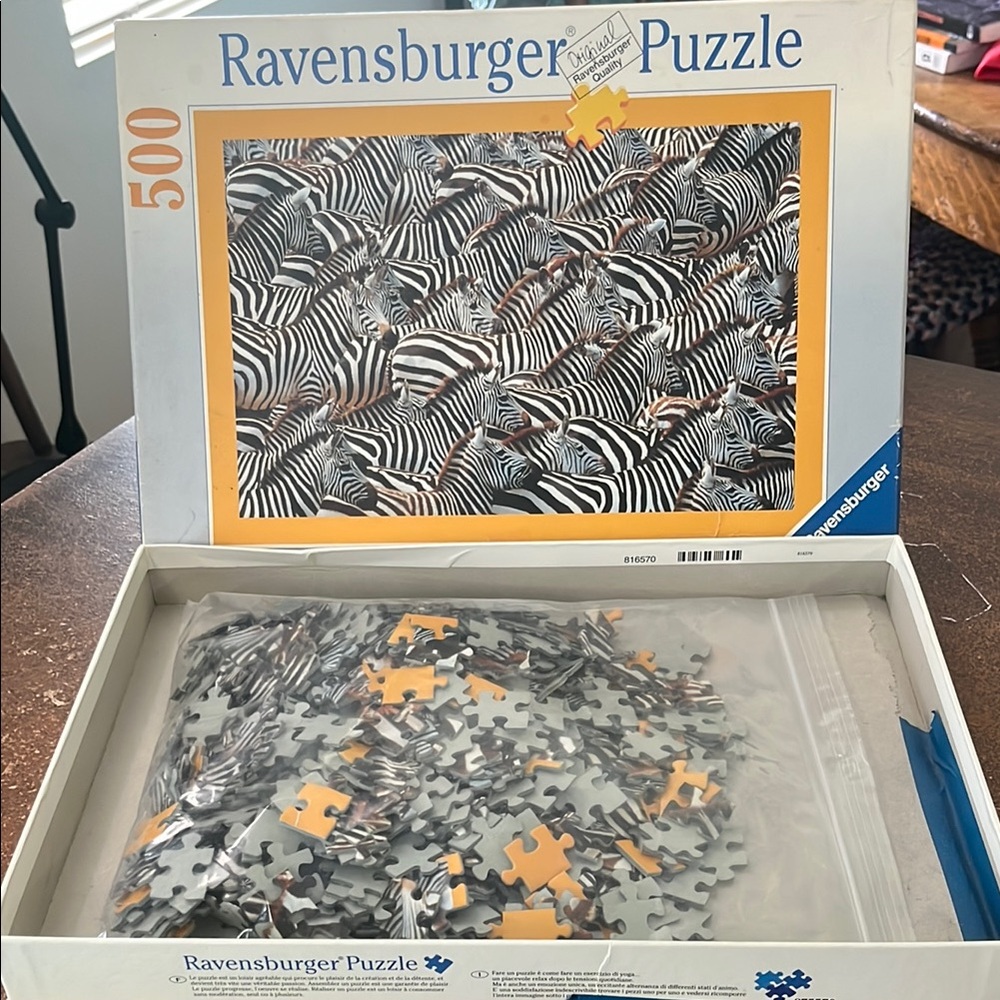 Ravensburger Zebra Crossing 500 Piece Jigsaw Puzzle - Animal Print Challenge!